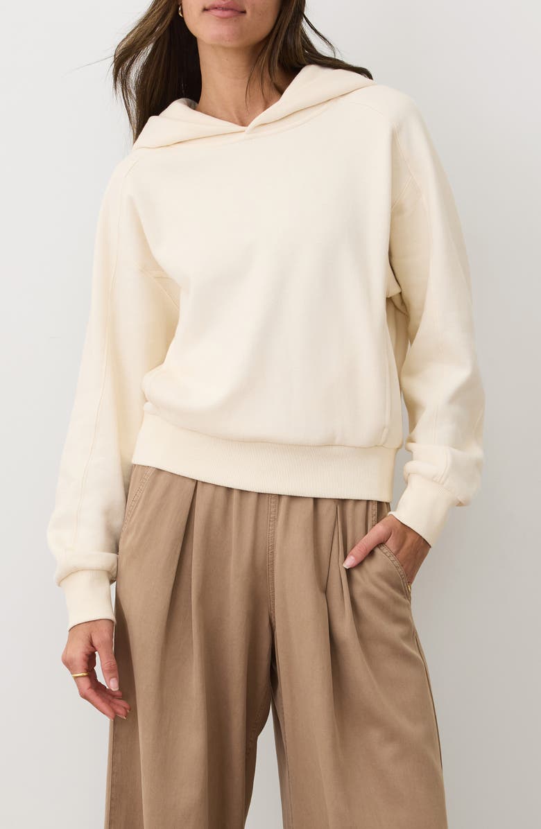 Marine Layer Cloud 9 Fleece Hoodie, Main, color, Antique White