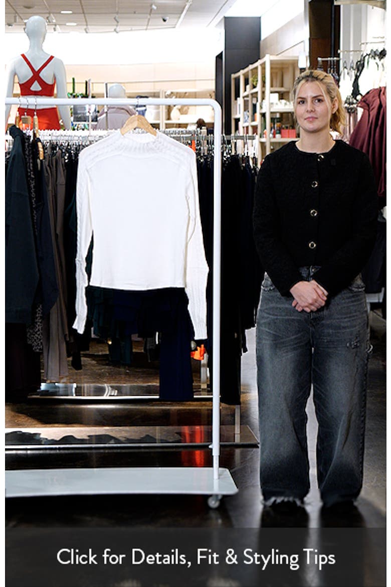 WTF Breezy Cable Knit Mock Neck Top video
