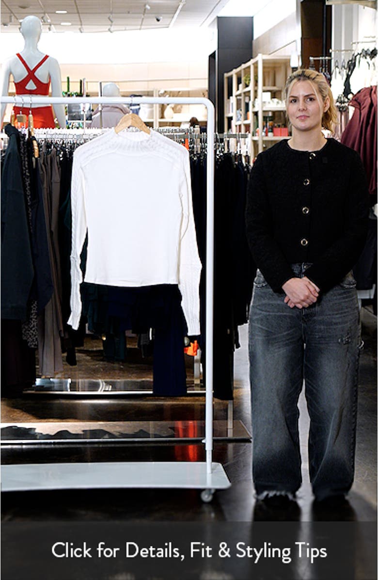 WTF Breezy Cable Knit Mock Neck Top, sales video thumbnail