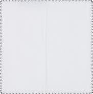Robert Talbott Carlton Linen Cross Stitch Border Pocket Square