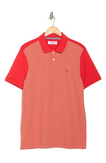 Original Penguin Geometric Jacquard Cotton Jersey Polo