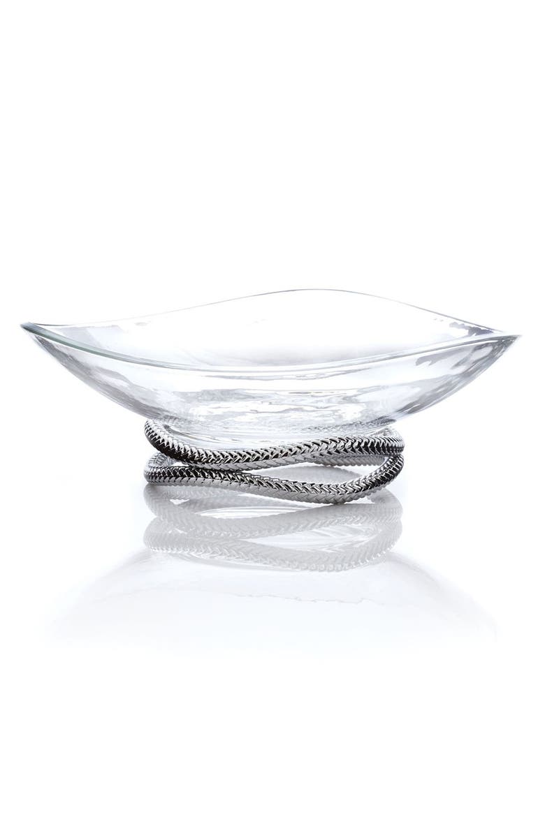 'Braid' Centerpiece Bowl, Main, color, SILVER