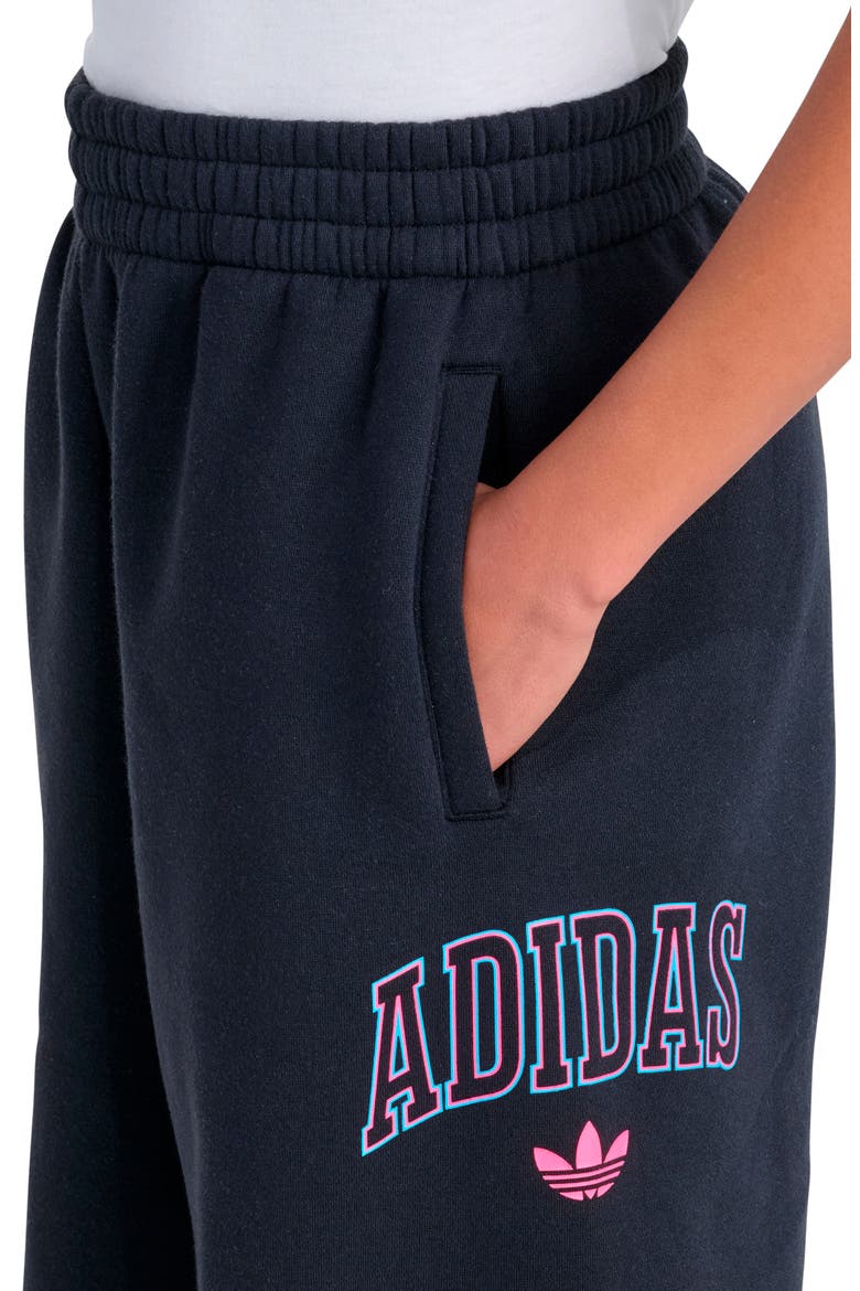 Kids' Varsity Graphic Fleece Pants, Alternate, color, BLACK MULTI