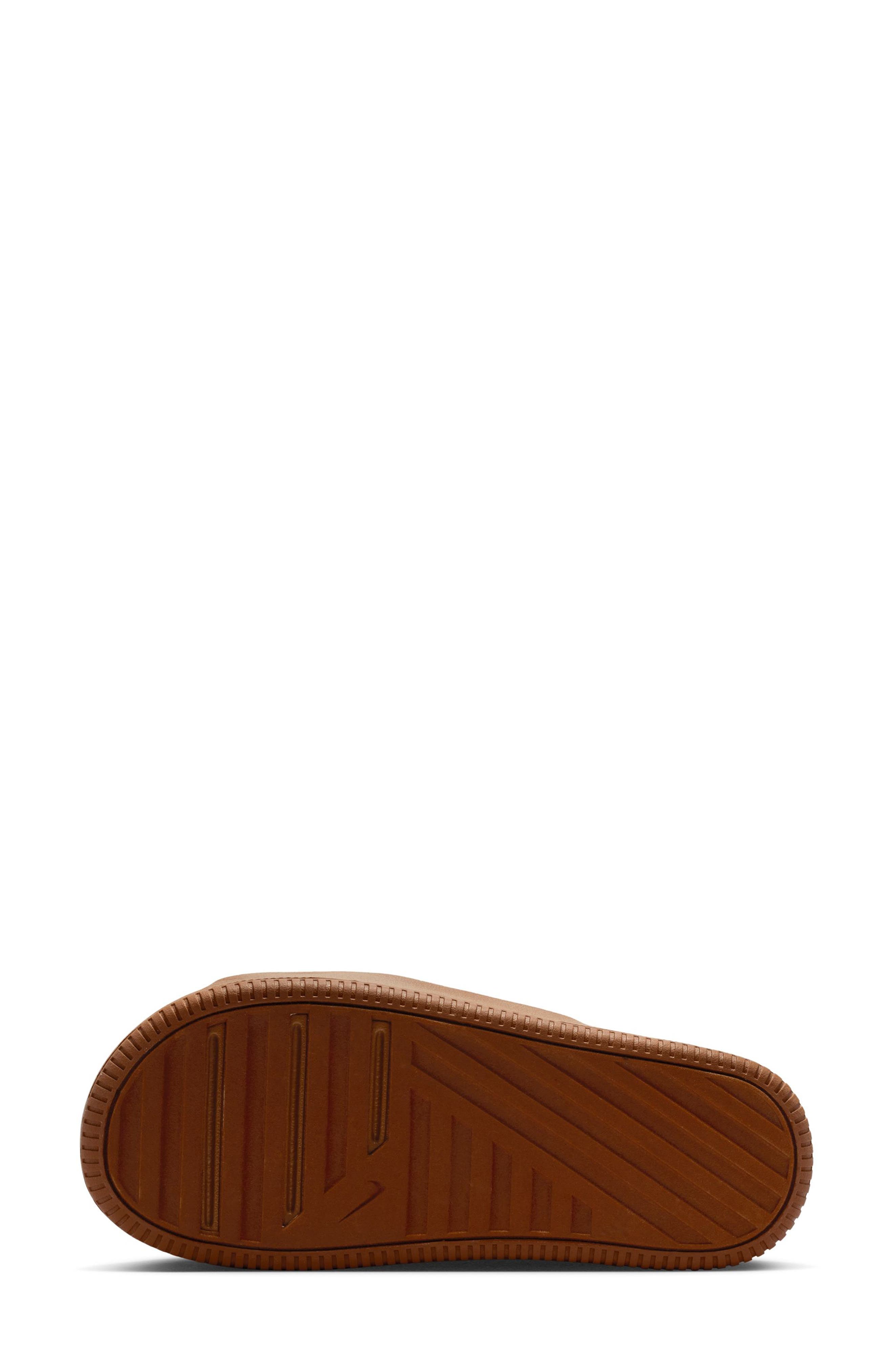 Nike Calm Elevation Faux Fur Lined Platform Slide, Alternate, color, Light Tan/ British Tan