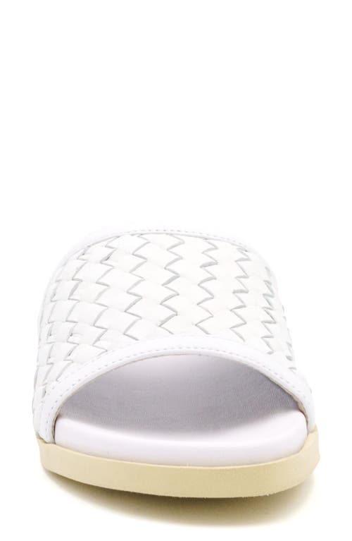 Amalfi By Rangoni Barca Slide Sandal In Bianco Stuoia Dama