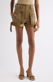 Isabel Marant Marline Cuffed Suede Shorts