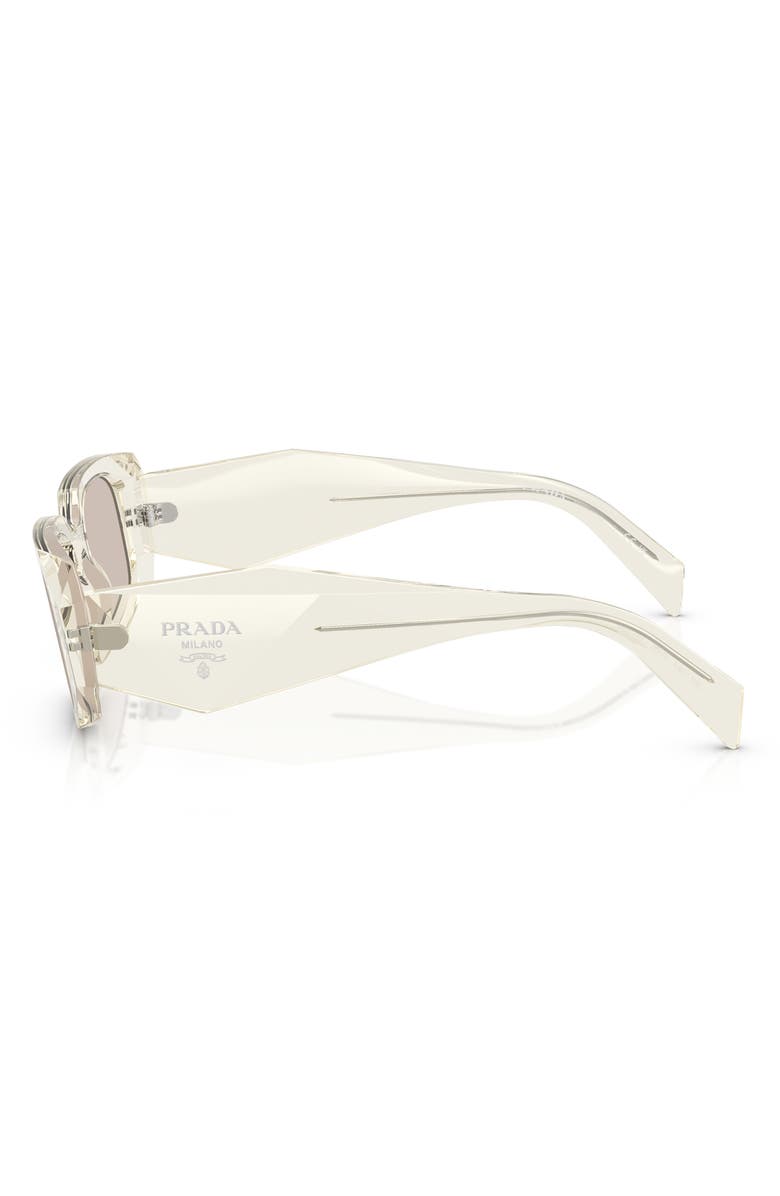 Prada 51mm Mirrored Rectangular Sunglasses, Alternate, color, Champagne
