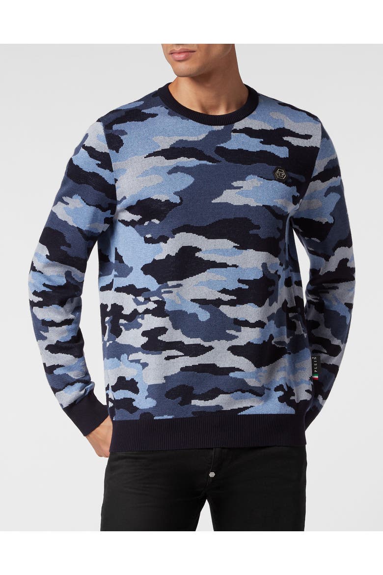 Pullover Round Neck Love Men, Main, color, navy