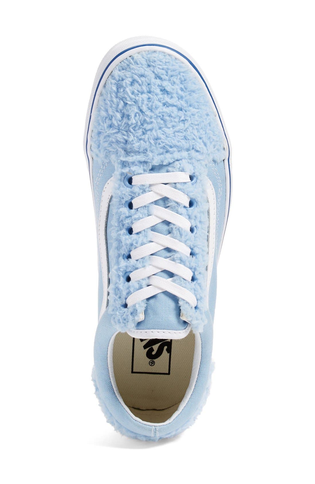 Vans 'Old Skool' Faux Shearling & Canvas Sneaker, Alternate, color, 