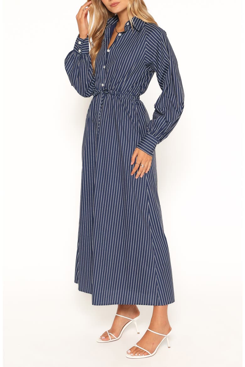 Hansel Long Sleeve Maxi Dress, Alternate, color, NAVY STRIPE
