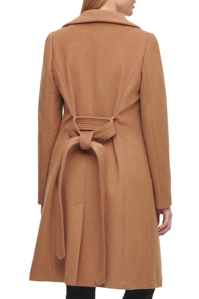 Wool Belted Wrap Coat, Alternate, color, CAMEL