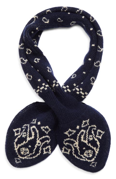 Wool & Cashmere Bandana Bowtie Scarf