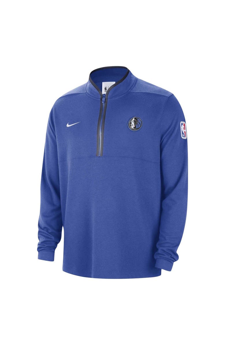 Nike Men's Nike Blue Dallas Mavericks Authentic Performance Half-Zip Jacket, Alternate, color, Blue