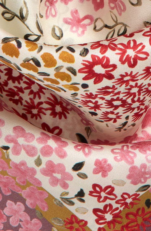 Nordstrom Print Silk Square Scarf In Pink Mini Floral