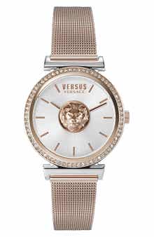 VERSUS Versace Brick Lane Mesh Strap Watch, 34mm