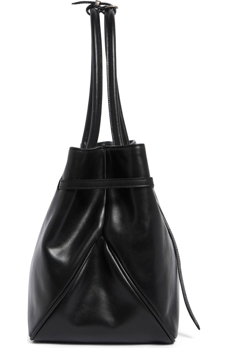 MARGESHERWOOD Grandma Large Buckle Suede Shoulder Bag, Alternate, color, Black Pull-Up