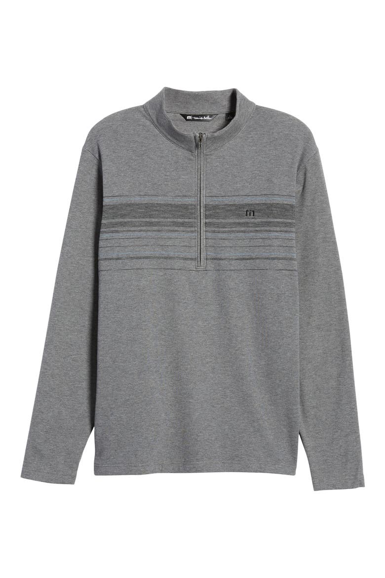 Transitions Stripe Half Zip Pullover, Alternate, color, HEATHER DARK SHADOW
