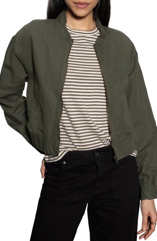 Sanctuary Linen Blend Bomber Jacket In Kalamata