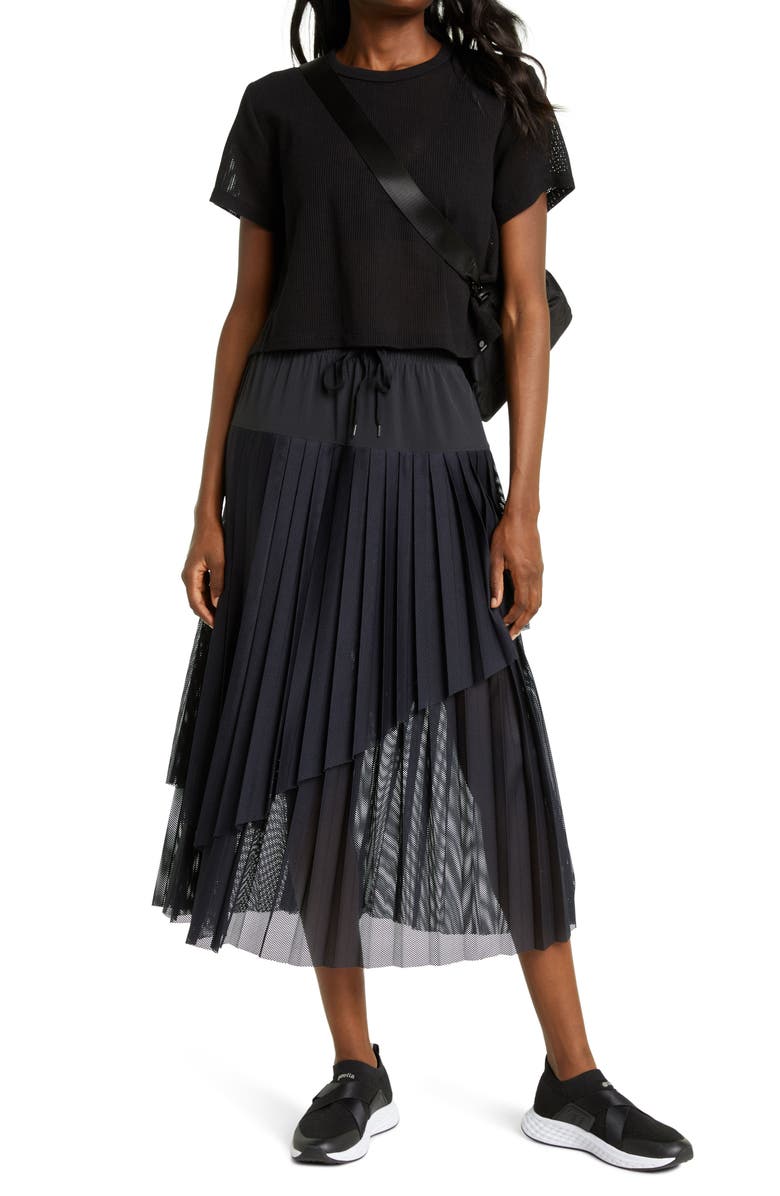 Zella Excursion Mesh Crop T-Shirt, Alternate, color, 