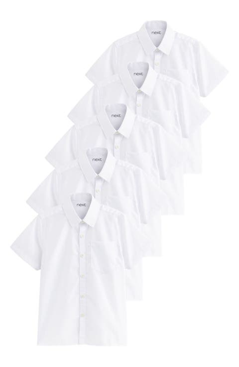 Kids' 5-Pack Uniform Short Sleeve Button-Up Shirts