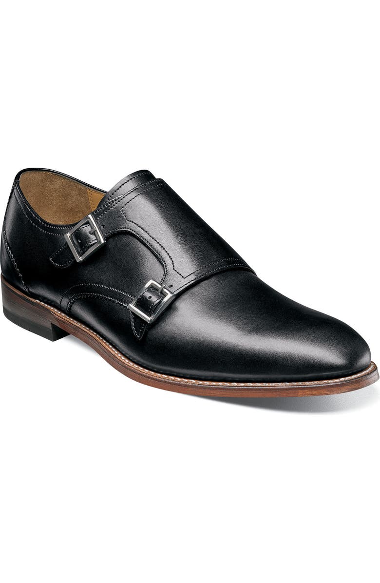 Stacy Adams M2 Plain Toe Double Strap Monk Shoe, Main, color,