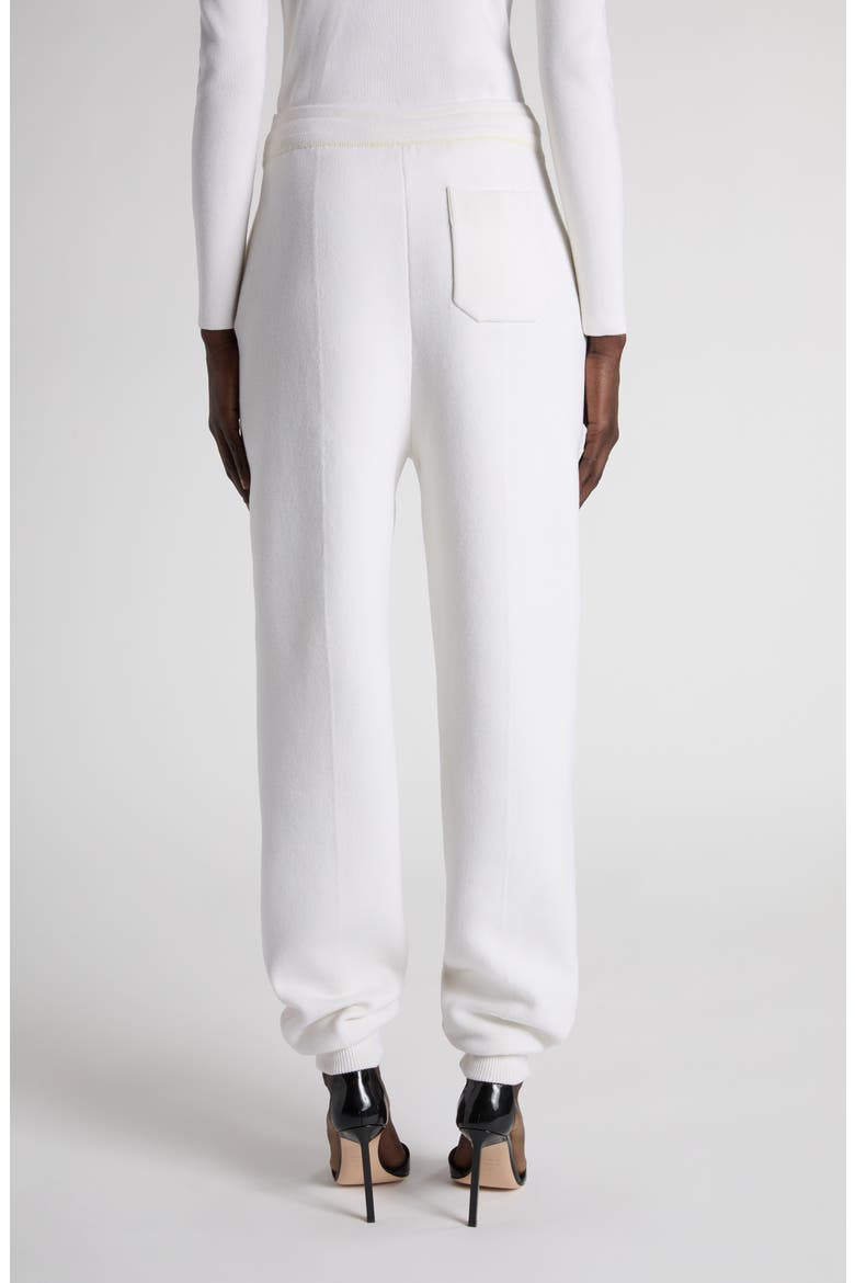 Merino Wool & Cashmere Blend Joggers, Alternate, color, OFF WHITE