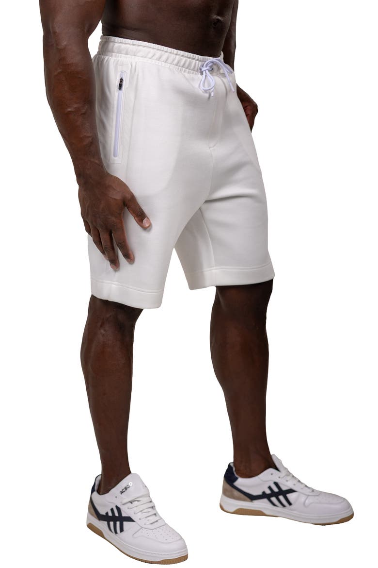 Marthyr Cotton Blend Jersey Shorts, Alternate, color, WHITE