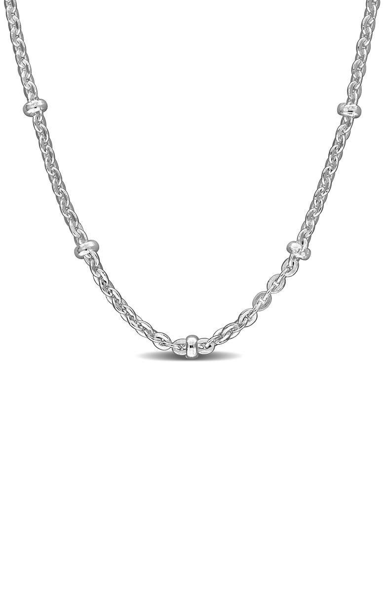 DELMAR Saturno Bead Station Necklace, 2.1mm, Main, color, 