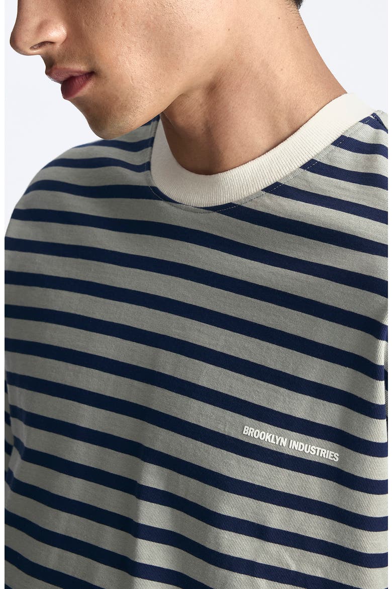 Stripe Long Sleeve Cotton T-Shirt, Alternate, color, NAVY STRIPE