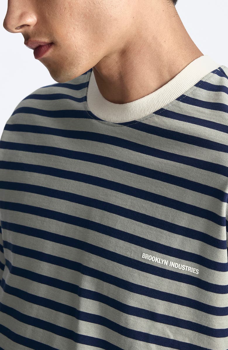 Brooklyn Industries Stripe Long Sleeve Cotton T-Shirt, Alternate, color, Navy Stripe