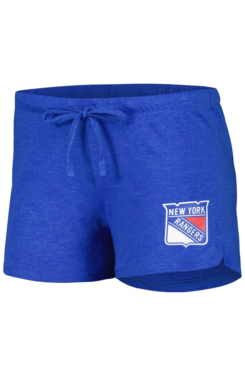 CONCEPTS SPORT Women's Concepts Sport Blue/Red New York Rangers Meter Knit Long Sleeve Raglan Top & Shorts Sleep Set, Alternate, color,