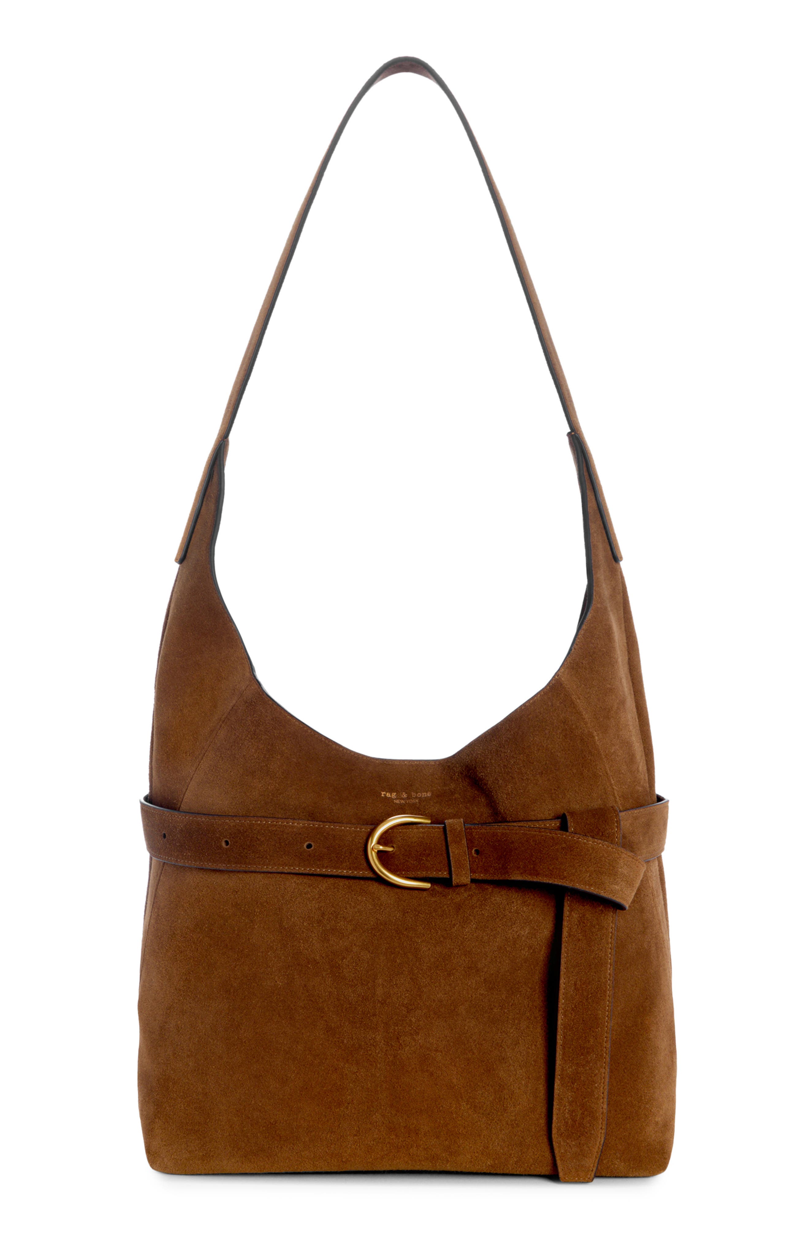 rag & bone Lexington Suede Bucket Bag, Main, color, Brown Suede