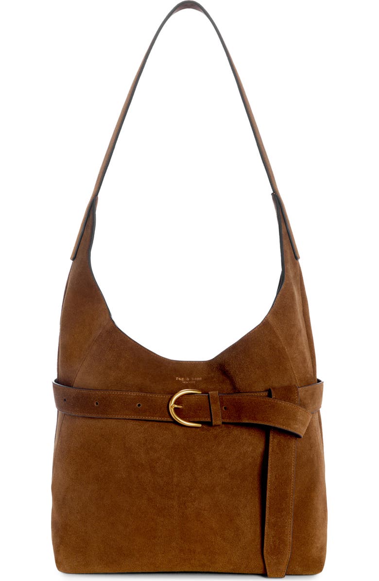 rag & bone Lexington Suede Bucket Bag, Main, color, Brown Suede