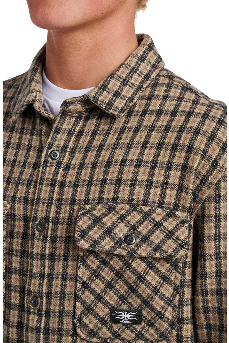 Mercury Sandstrokes Flannel Button-Up Shirt, Alternate, color, ELMWOOD