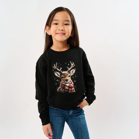 Reindeer Scarf Sweatshirt (Little Kid & Big Kid)