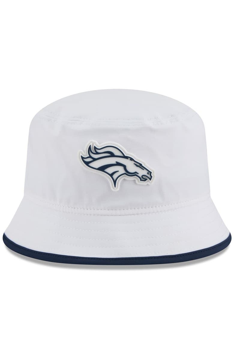 Men's New Era  White Denver Broncos 2025 NFL Training Camp Stretch Bucket Hat, Alternate, color, White