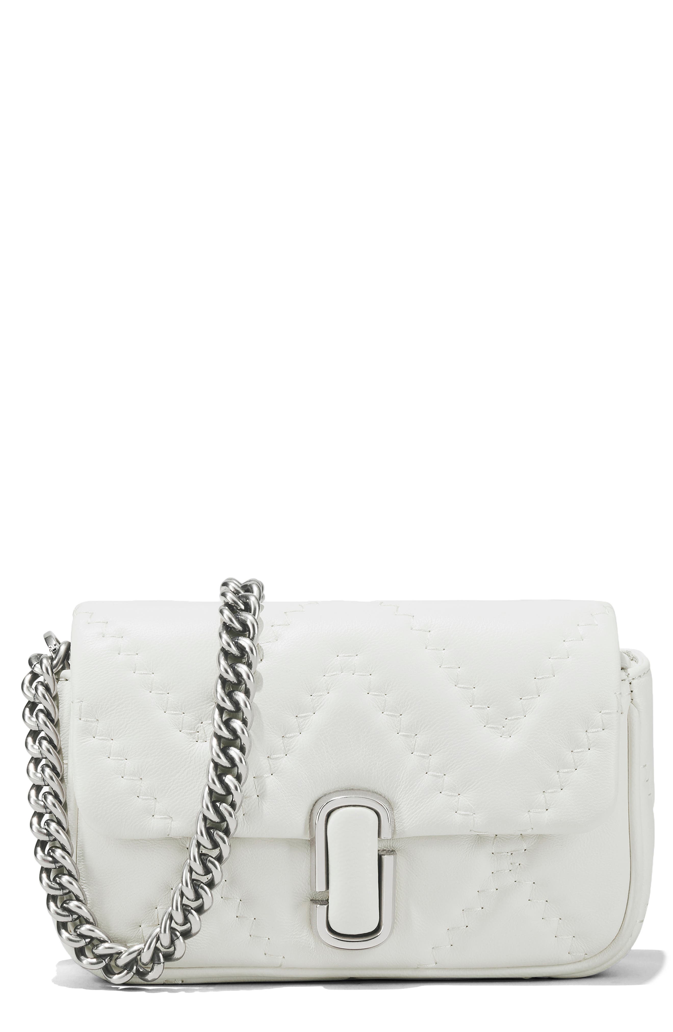 The Quilted Leather J Marc Mini Bag, Main, color, COTTON
