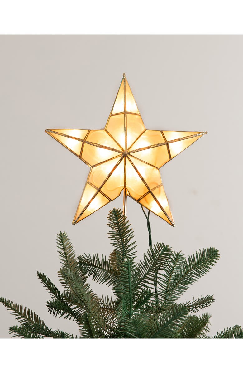 Balsam Hill Capiz Star Light Tree Topper, Alternate, color,