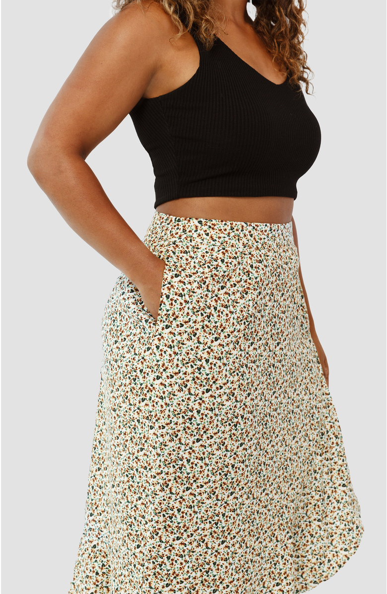 Aam The Label The Cascade  Skirt For Full Hips And Thighs, Alternate, color, Yellow