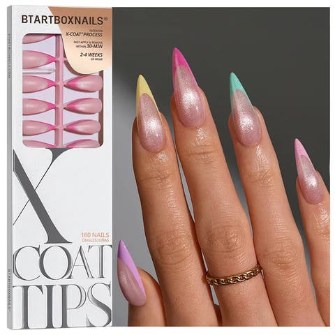 Soft Gel Nail Tips XCOATTIPS® French Brighter Pastel - Cat-Eye Base Collection