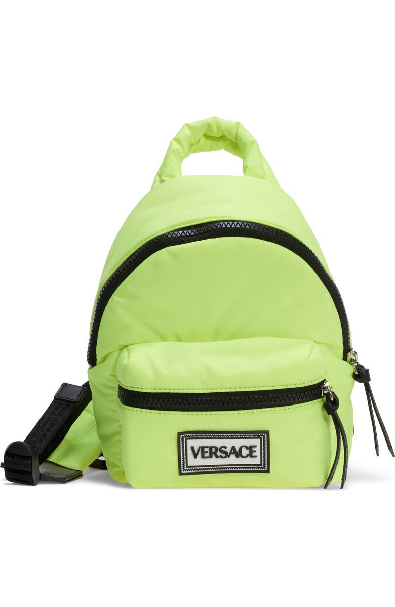 Versace Mini Nylon Crossbody Bag, Main, color,