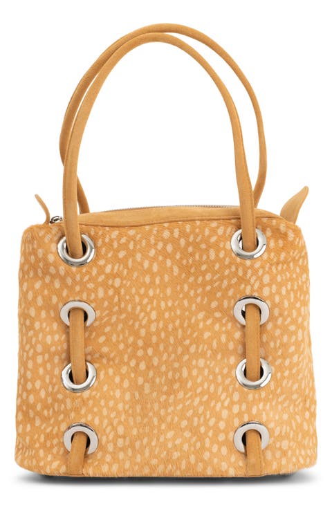 Chessy Convertible Genuine Calf Hair Shoulder Bag