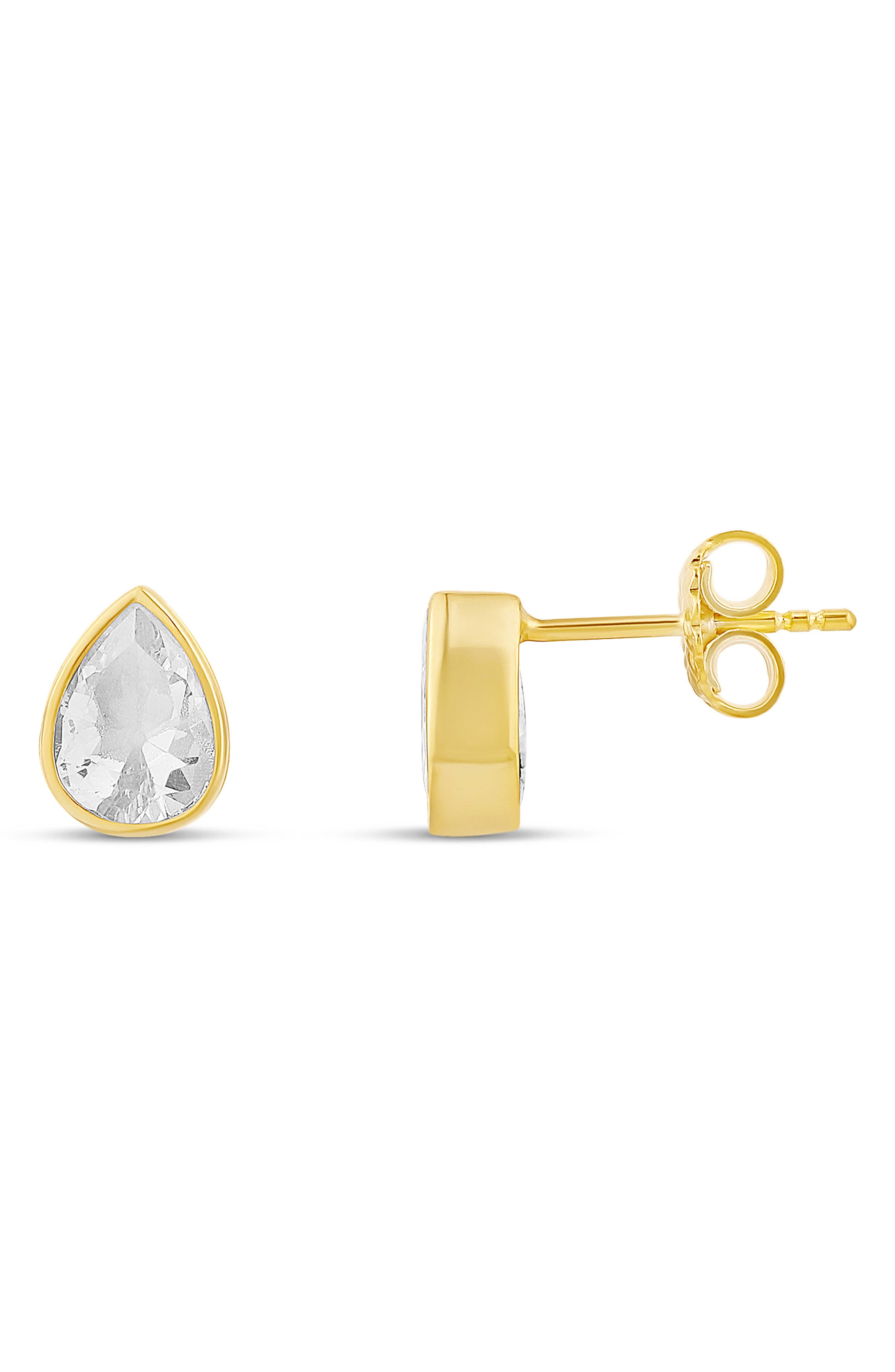 GOLD/ WHITE/PEAR CUT