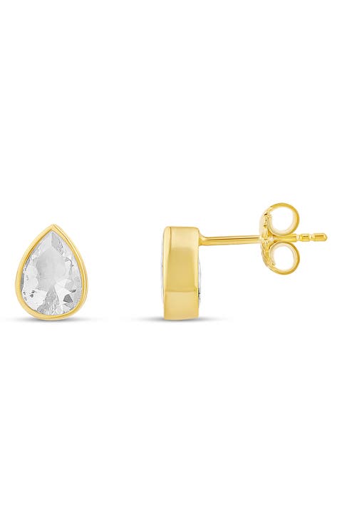 Fancy Bezel Stud Earrings