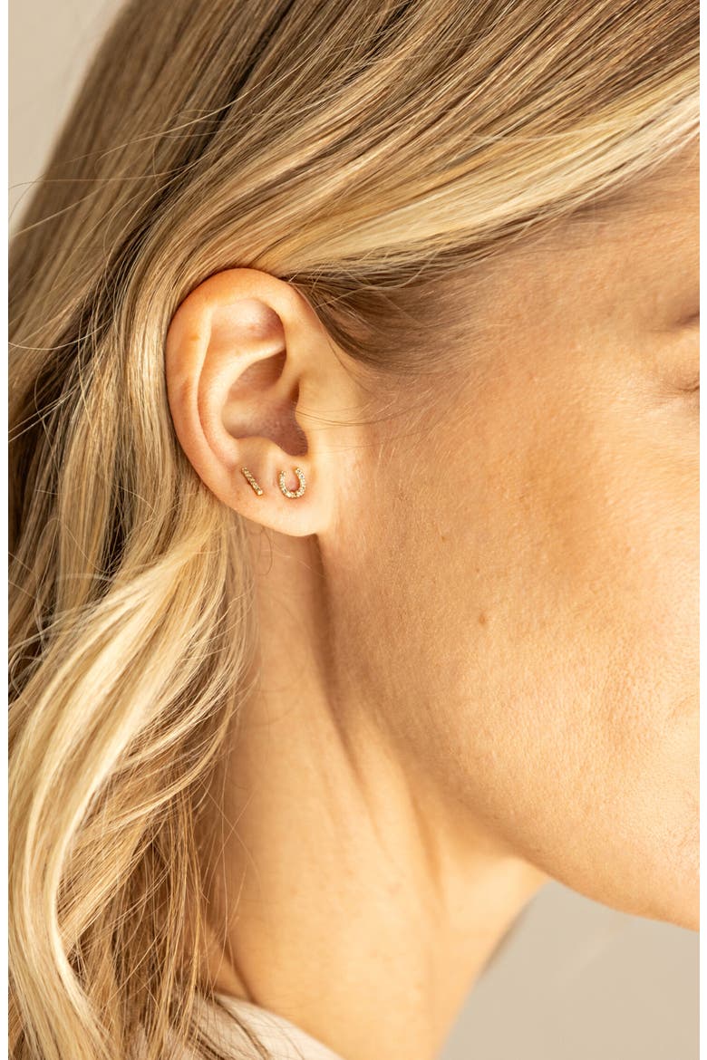 Cairo Diamond Stud Earrings, Alternate, color, YELLOW GOLD