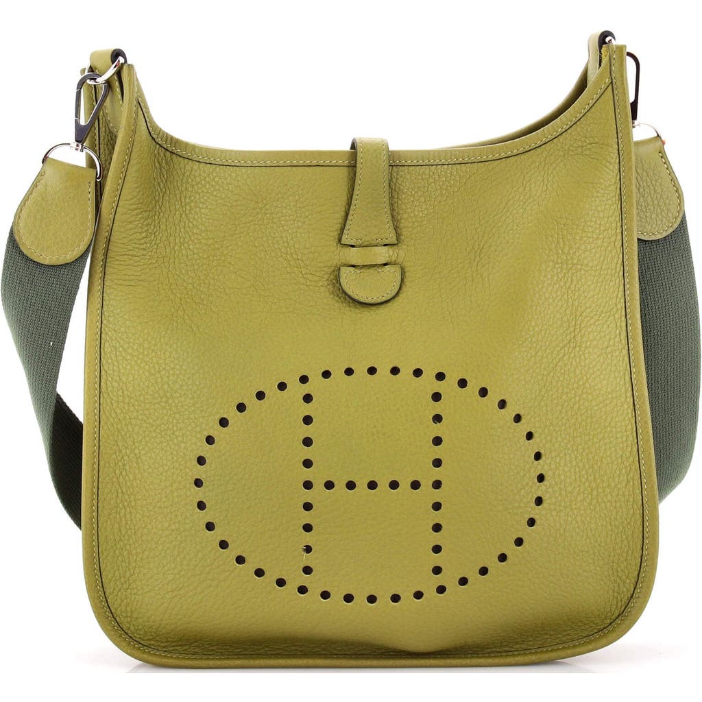 Pre-owned Hermes Hermes Evelyne Bag Gen I Clemence Pm In Green