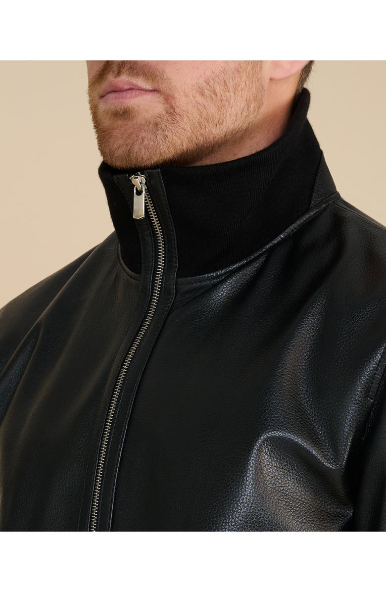 FURNIQ UK LLC Arthur Leather Jacket, Alternate, color, Black