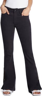 Wash Lab Denim Zip Hem Classic Flare Leg Jeans