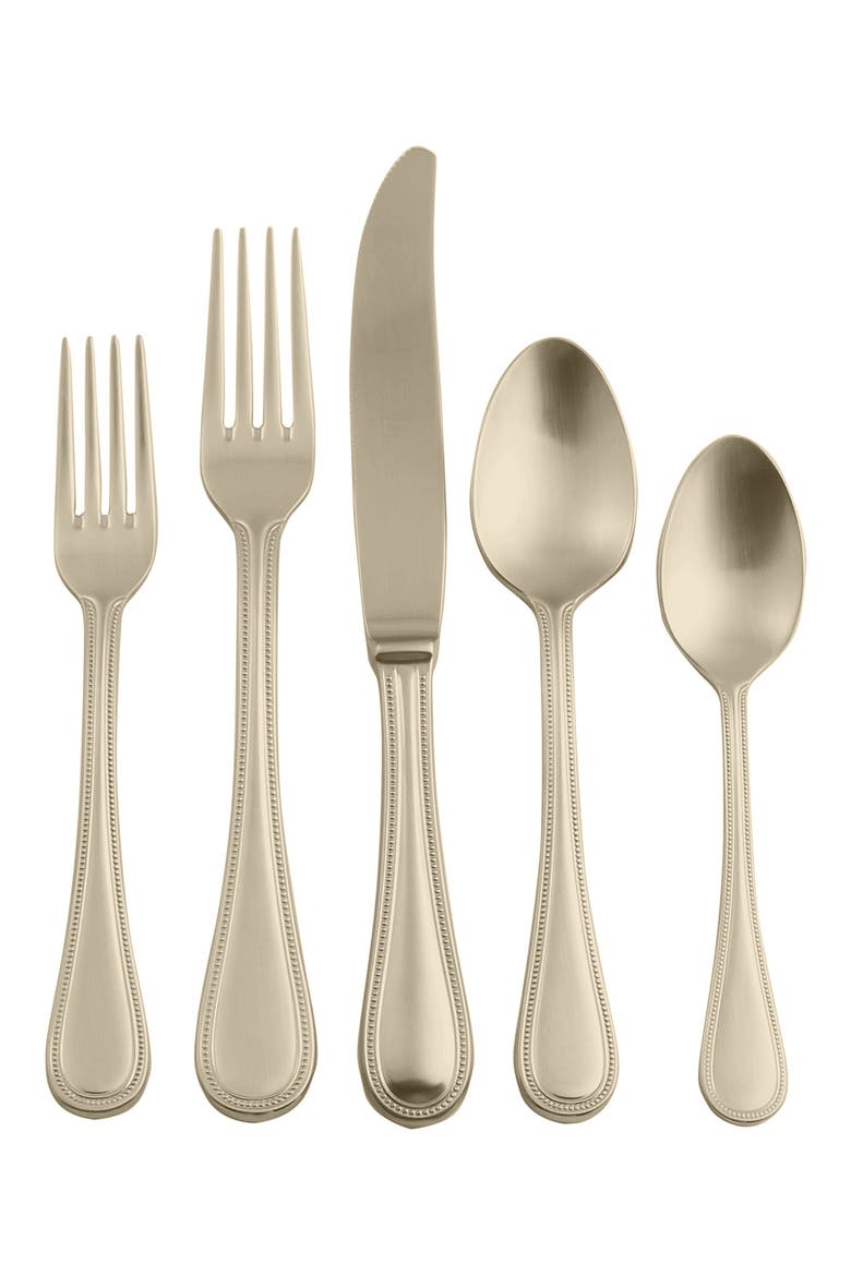 Perla Ice 5-Piece Place Setting, Main, color, CHAMPAGNE