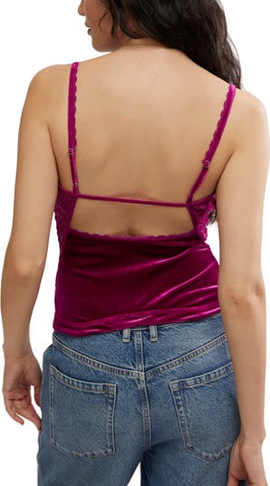 Free People About Last Night Lace & Velvet Corset Camisole